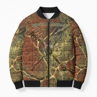 Tatenen Ancient Egyptian Bomber Puffer Jacket Father of the Gods Design with Minerals