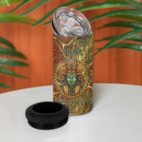 Tatenen Ancient Egyptian 4 in 1 Can Cooler Tumbler Father of the Gods Design with Minerals