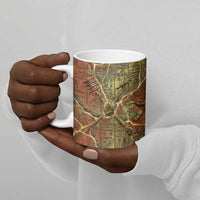 Tatenen Ancient Egyptian Ceramic Mug Father of the Gods Design with Minerals