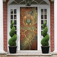 Tatenen Ancient Egyptian Door Cover Father of the Gods Design with Minerals