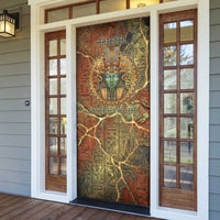 Tatenen Ancient Egyptian Door Cover Father of the Gods Design with Minerals