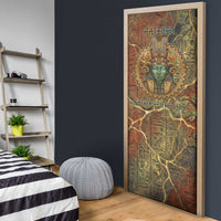 Tatenen Ancient Egyptian Door Cover Father of the Gods Design with Minerals