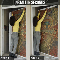 Tatenen Ancient Egyptian Door Cover Father of the Gods Design with Minerals