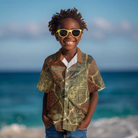 Tatenen Ancient Egyptian Kid Hawaiian Shirt Father of the Gods Design with Minerals