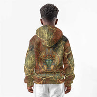 Tatenen Ancient Egyptian Kid Hoodie Father of the Gods Design with Minerals