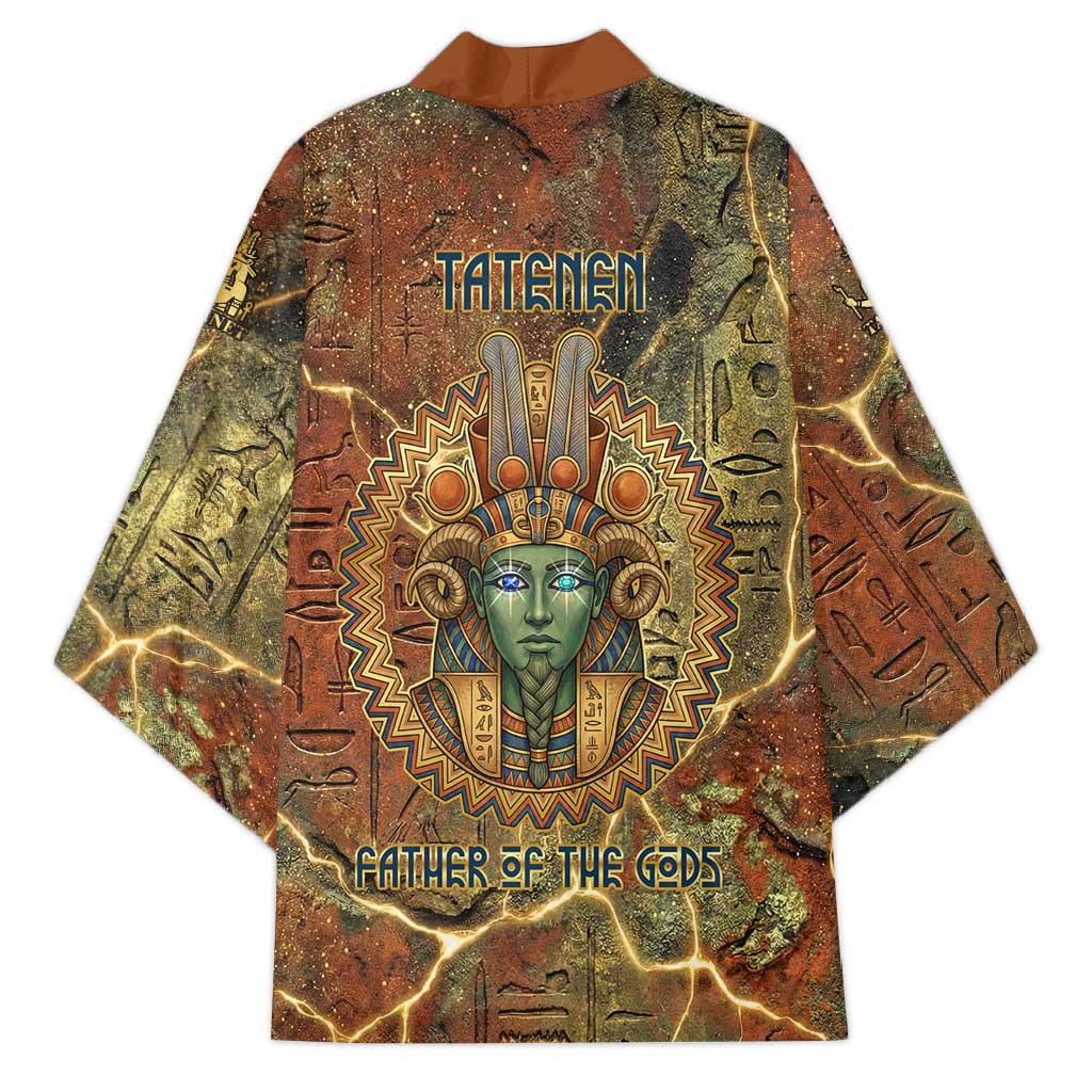 Tatenen Ancient Egyptian Kimono Father of the Gods Design with Minerals