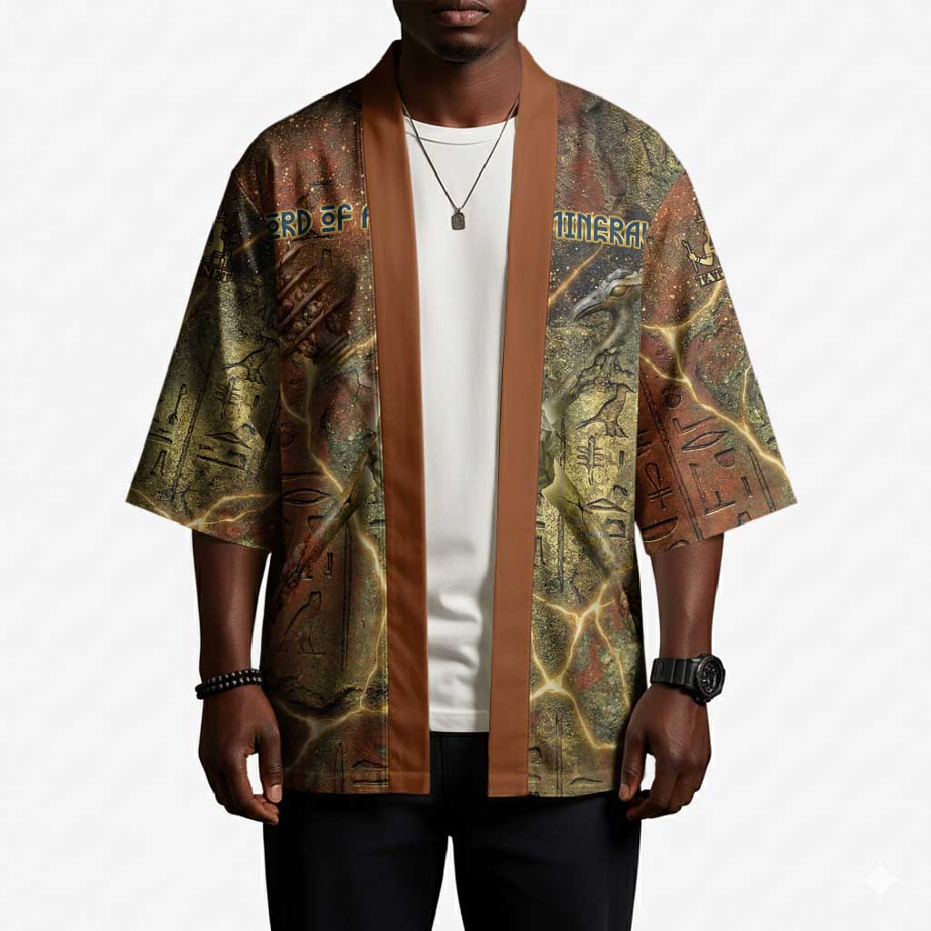 Tatenen Ancient Egyptian Kimono Father of the Gods Design with Minerals