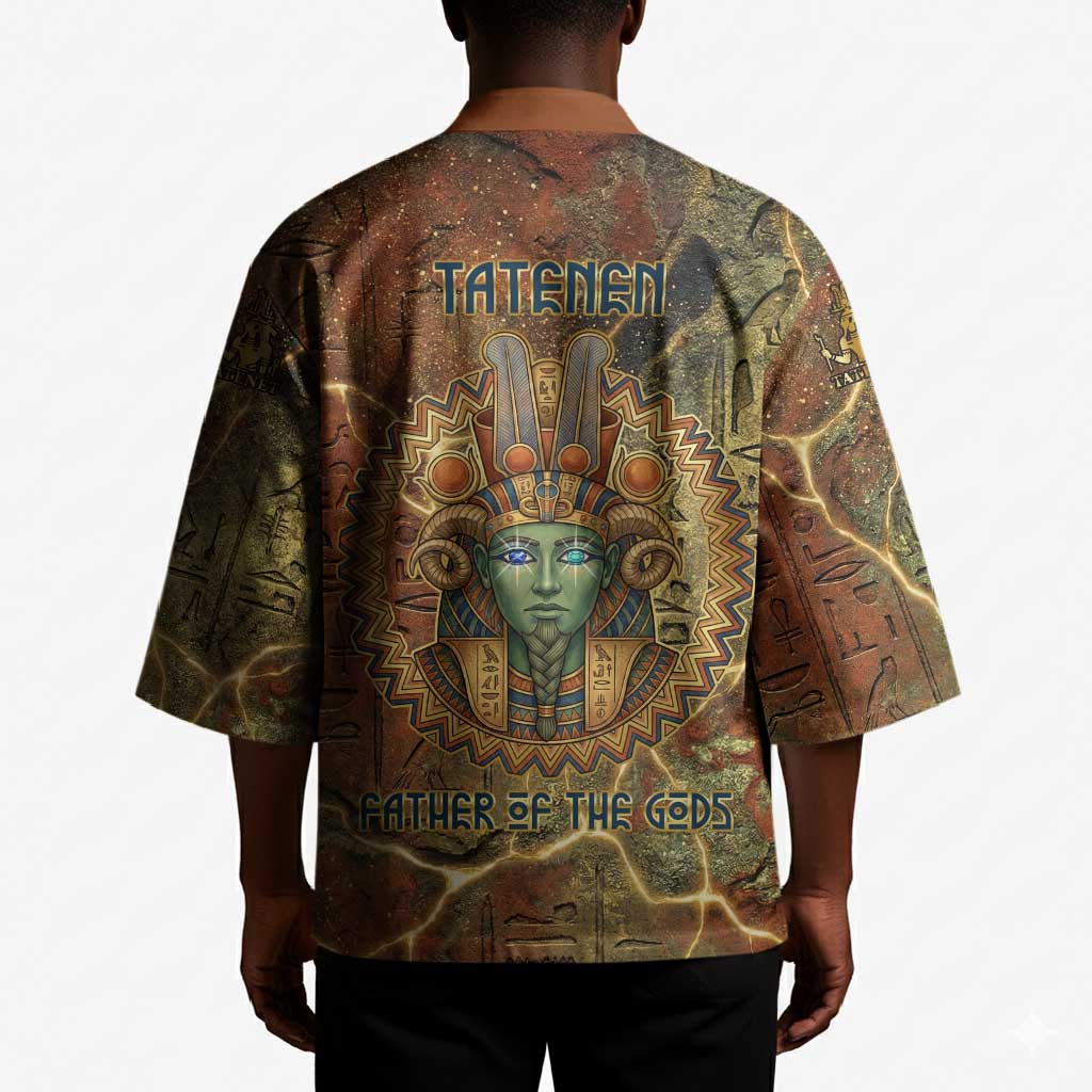 Tatenen Ancient Egyptian Kimono Father of the Gods Design with Minerals