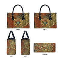 Tatenen Ancient Egyptian Leather Bag Father of the Gods Design with Minerals