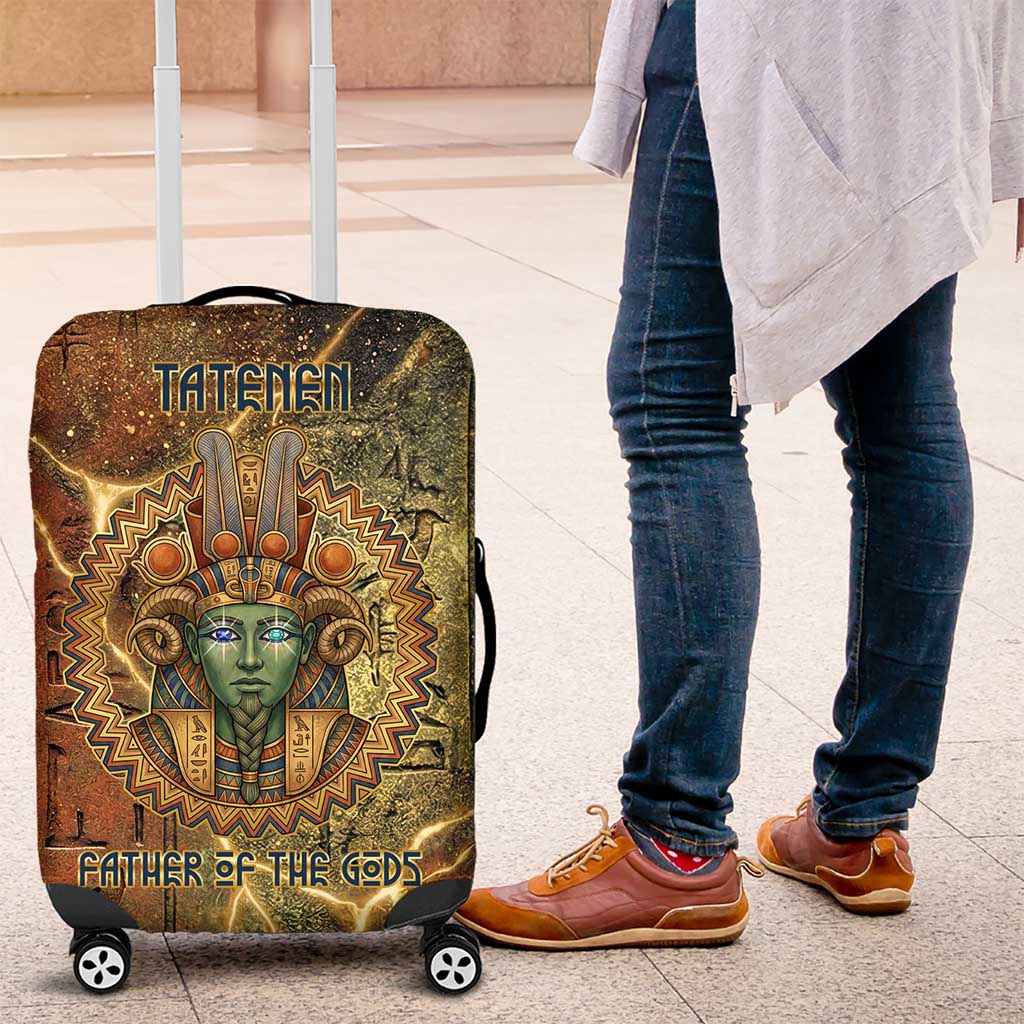 Tatenen Ancient Egyptian Luggage Cover Father of the Gods Design with Minerals