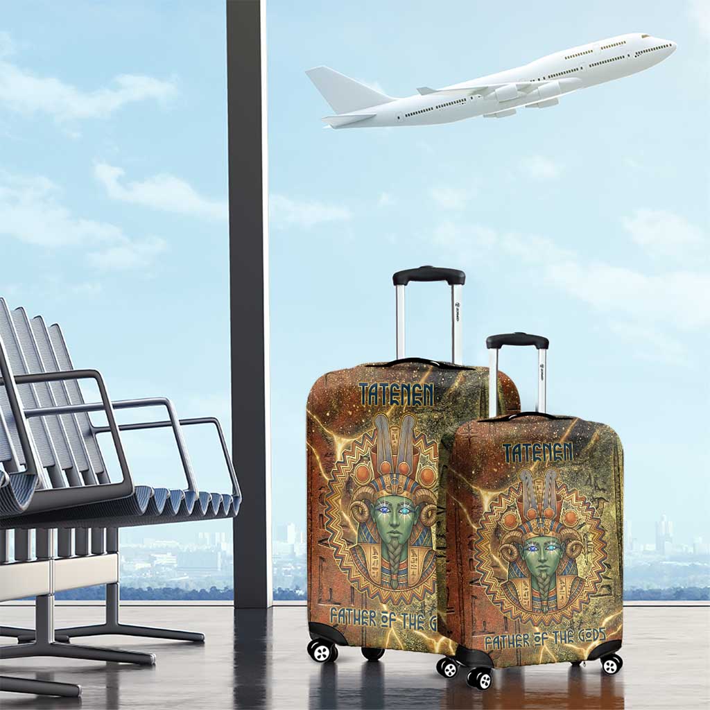 Tatenen Ancient Egyptian Luggage Cover Father of the Gods Design with Minerals