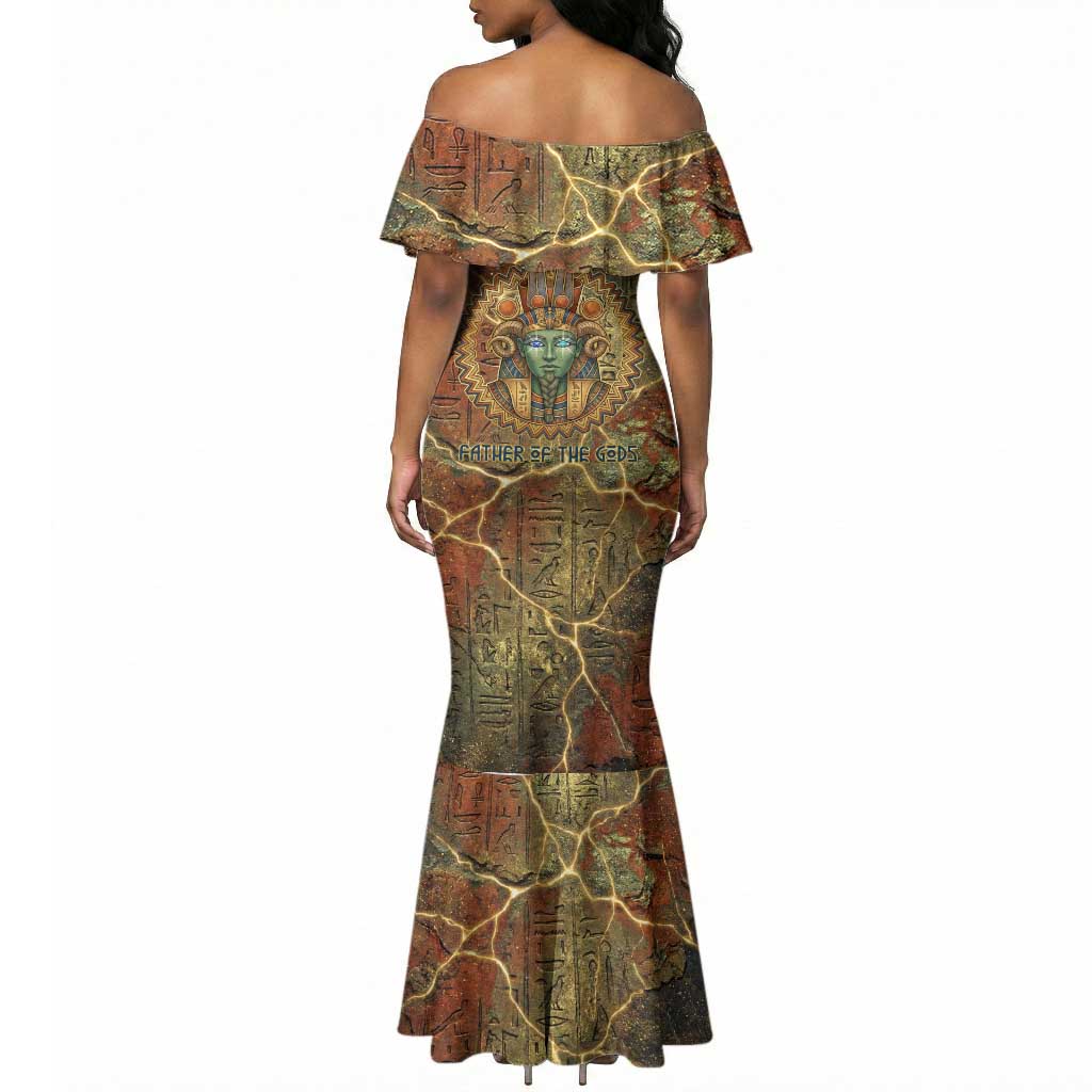 Tatenen Ancient Egyptian Mermaid Dress Father of the Gods Design with Minerals