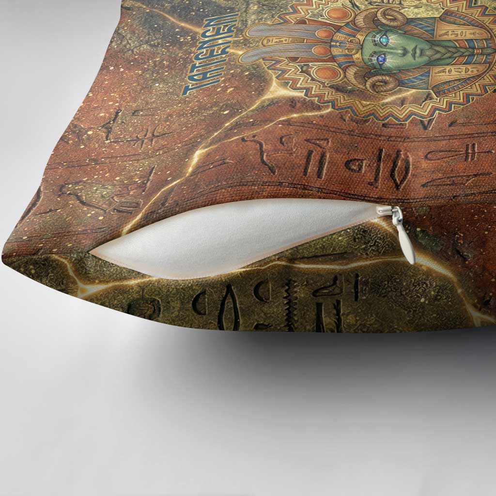 Tatenen Ancient Egyptian Pillow Cover Father of the Gods Design with Minerals