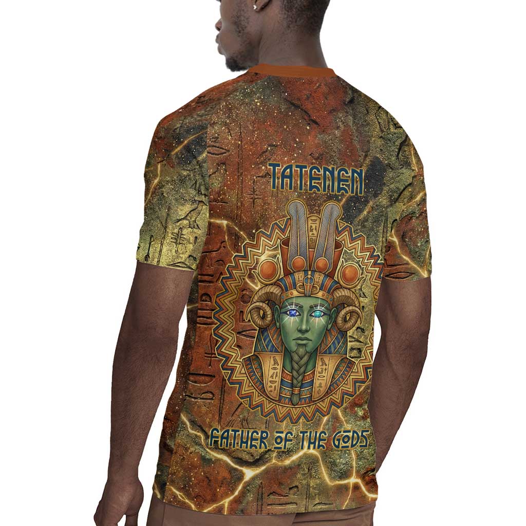 Tatenen Ancient Egyptian Rugby Jersey Father of the Gods Design with Minerals