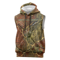 Tatenen Ancient Egyptian Sleeveless Hoodie Father of the Gods Design with Minerals
