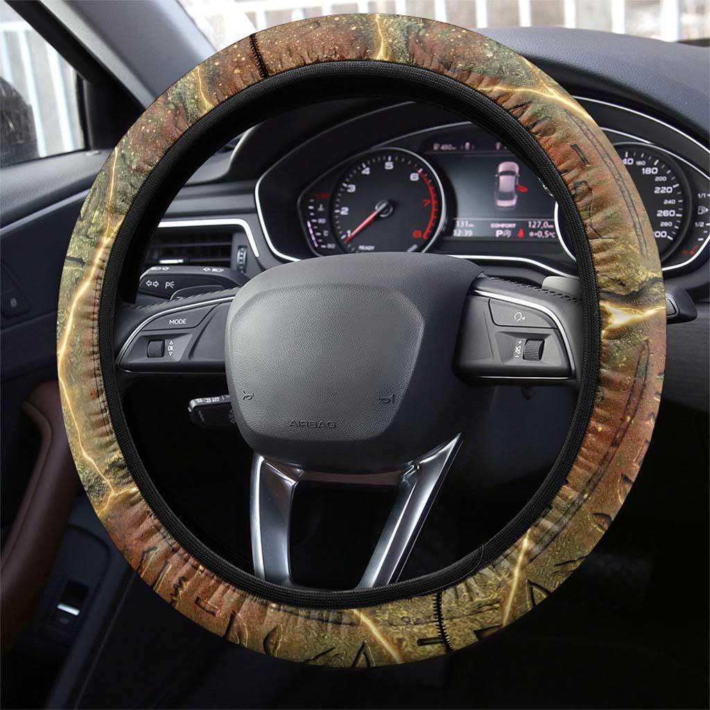 Tatenen Ancient Egyptian Steering Wheel Cover Father of the Gods Design with Minerals