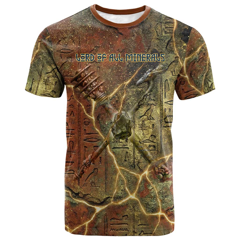 Tatenen Ancient Egyptian T shirt Father of the Gods Design with Minerals