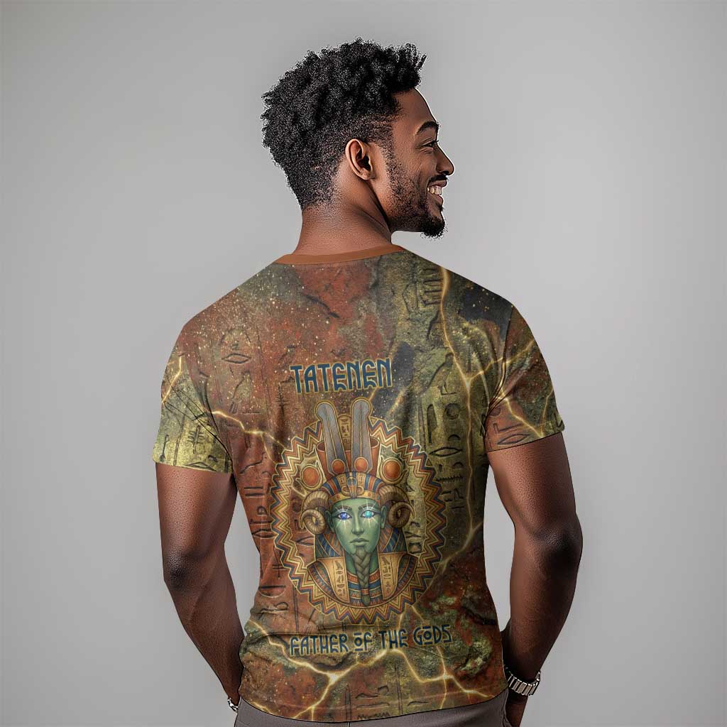 Tatenen Ancient Egyptian T shirt Father of the Gods Design with Minerals