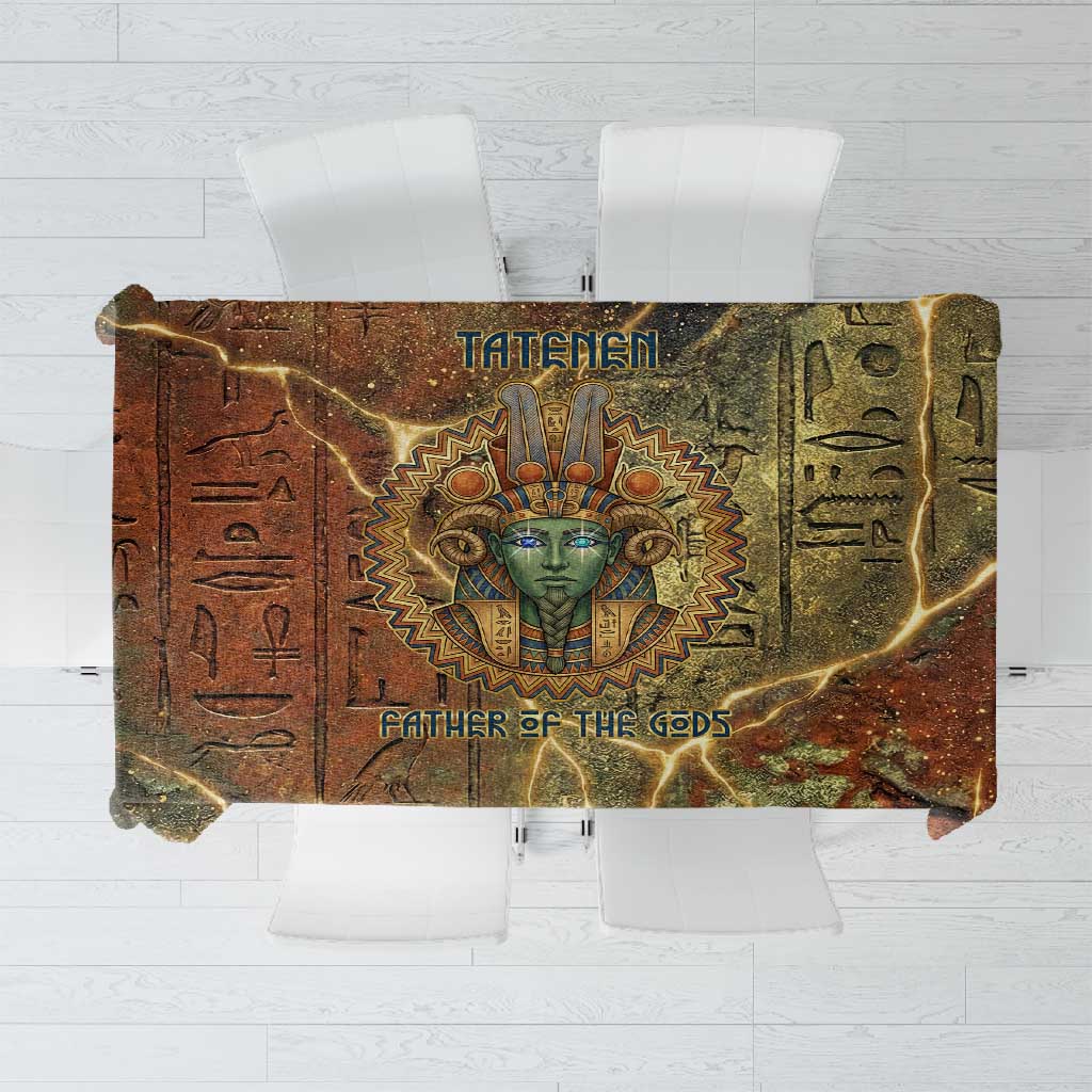 Tatenen Ancient Egyptian Tablecloth Father of the Gods Design with Minerals
