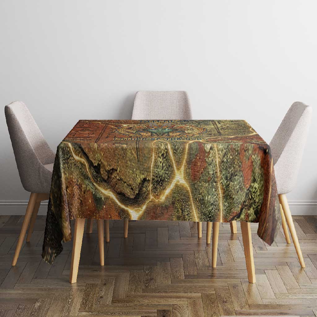 Tatenen Ancient Egyptian Tablecloth Father of the Gods Design with Minerals