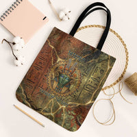 Tatenen Ancient Egyptian Tote Bag Father of the Gods Design with Minerals