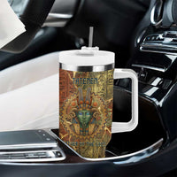Tatenen Ancient Egyptian Tumbler With Handle Father of the Gods Design with Minerals