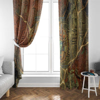 Tatenen Ancient Egyptian Window Curtain Father of the Gods Design with Minerals