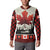Canada Flag Button Sweatshirt Maple Leaf & Plaid Pattern Design