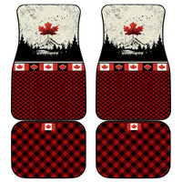 Canada Flag Car Mats Maple Leaf & Plaid Pattern Design