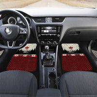 Canada Flag Car Mats Maple Leaf & Plaid Pattern Design