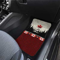 Canada Flag Car Mats Maple Leaf & Plaid Pattern Design