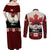 Canada Flag Couples Matching Off Shoulder Maxi Dress and Long Sleeve Button Shirt Maple Leaf & Plaid Pattern Design