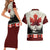 Canada Flag Couples Matching Short Sleeve Bodycon Dress and Hawaiian Shirt Maple Leaf & Plaid Pattern Design