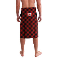 Canada Flag Lavalava Maple Leaf & Plaid Pattern Design