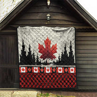 Canada Flag Quilt Maple Leaf & Plaid Pattern Design