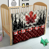 Canada Flag Quilt Maple Leaf & Plaid Pattern Design