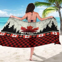 Canada Flag Sarong Maple Leaf & Plaid Pattern Design