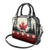 Canada Flag Shoulder Handbag Maple Leaf & Plaid Pattern Design