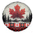 Canada Flag Spare Tire Cover Maple Leaf & Plaid Pattern Design
