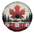 Canada Flag Spare Tire Cover Maple Leaf & Plaid Pattern Design