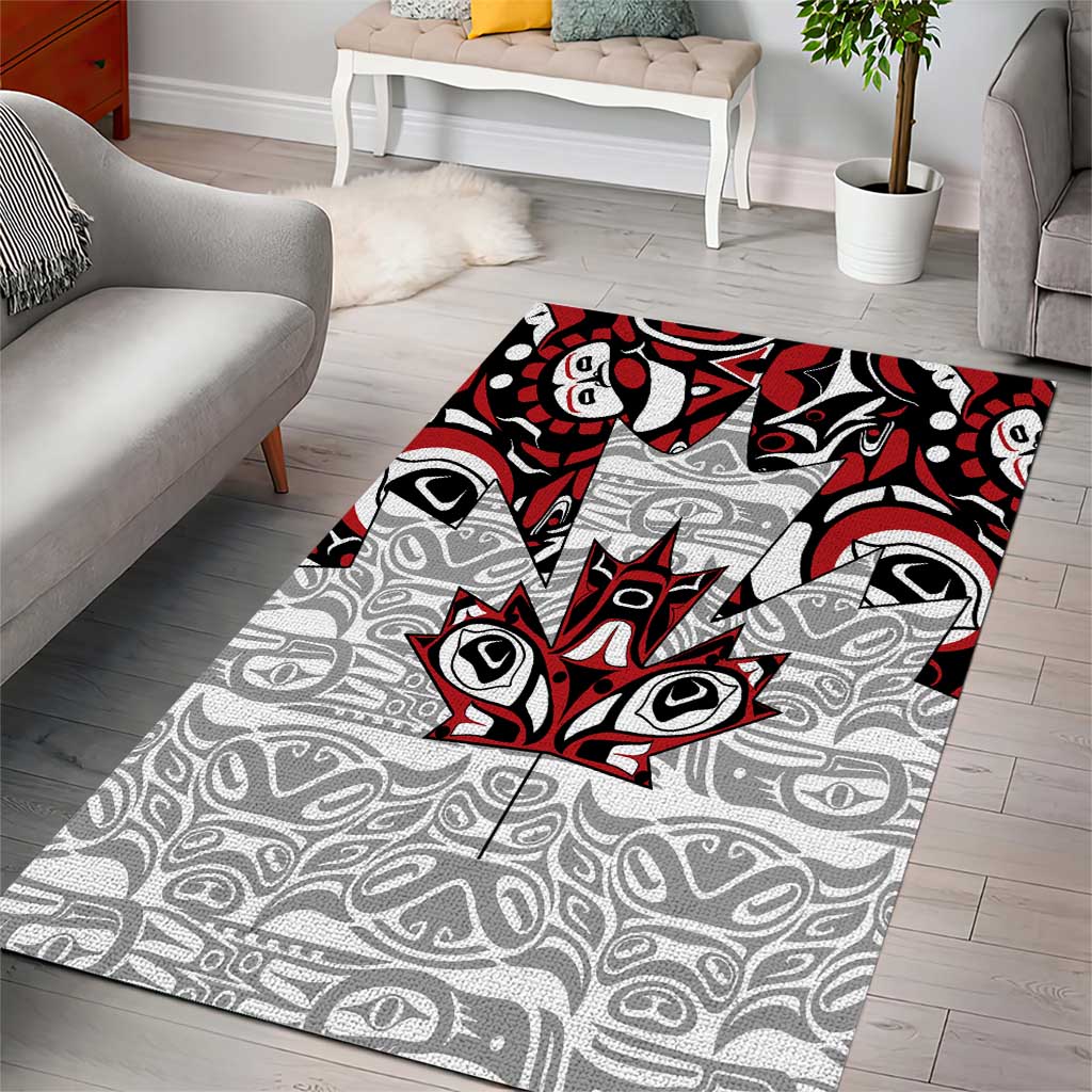 Canada Area Rug Haida Art-Inspired Pattern Design