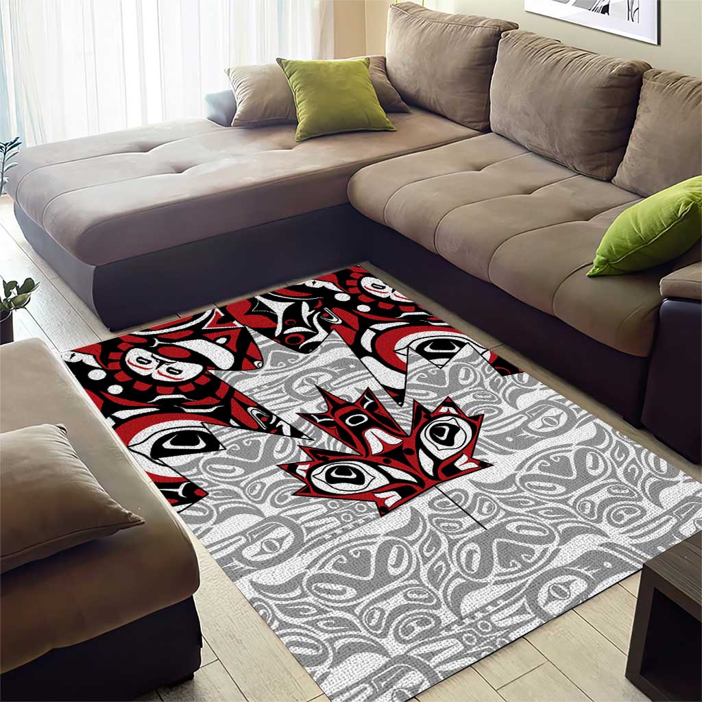 Canada Area Rug Haida Art-Inspired Pattern Design