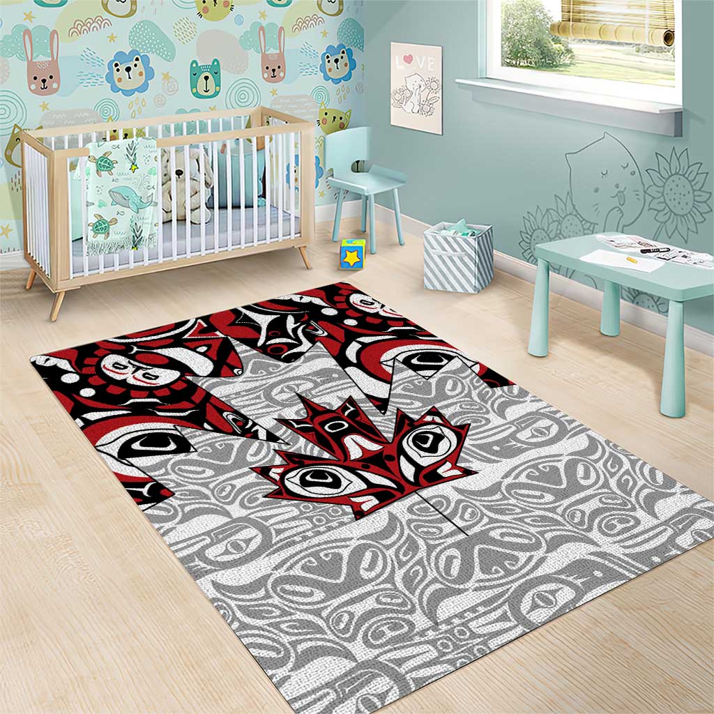 Canada Area Rug Haida Art-Inspired Pattern Design