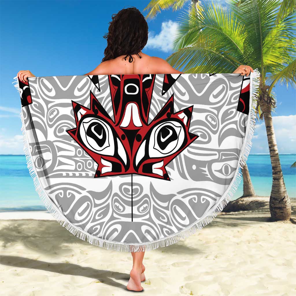 Canada Beach Blanket Haida Art-Inspired Pattern Design