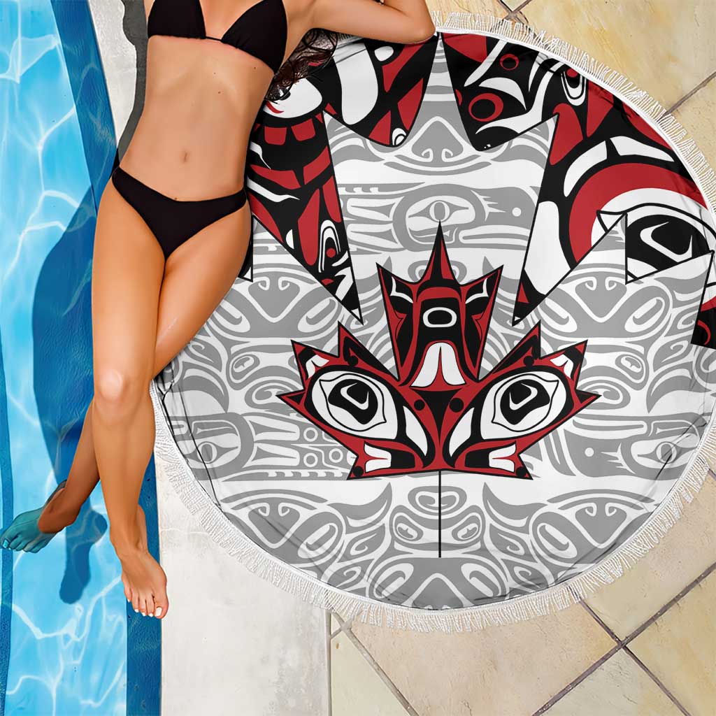 Canada Beach Blanket Haida Art-Inspired Pattern Design