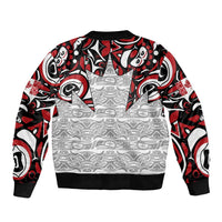 Canada Bomber Jacket Haida Art-Inspired Pattern Design