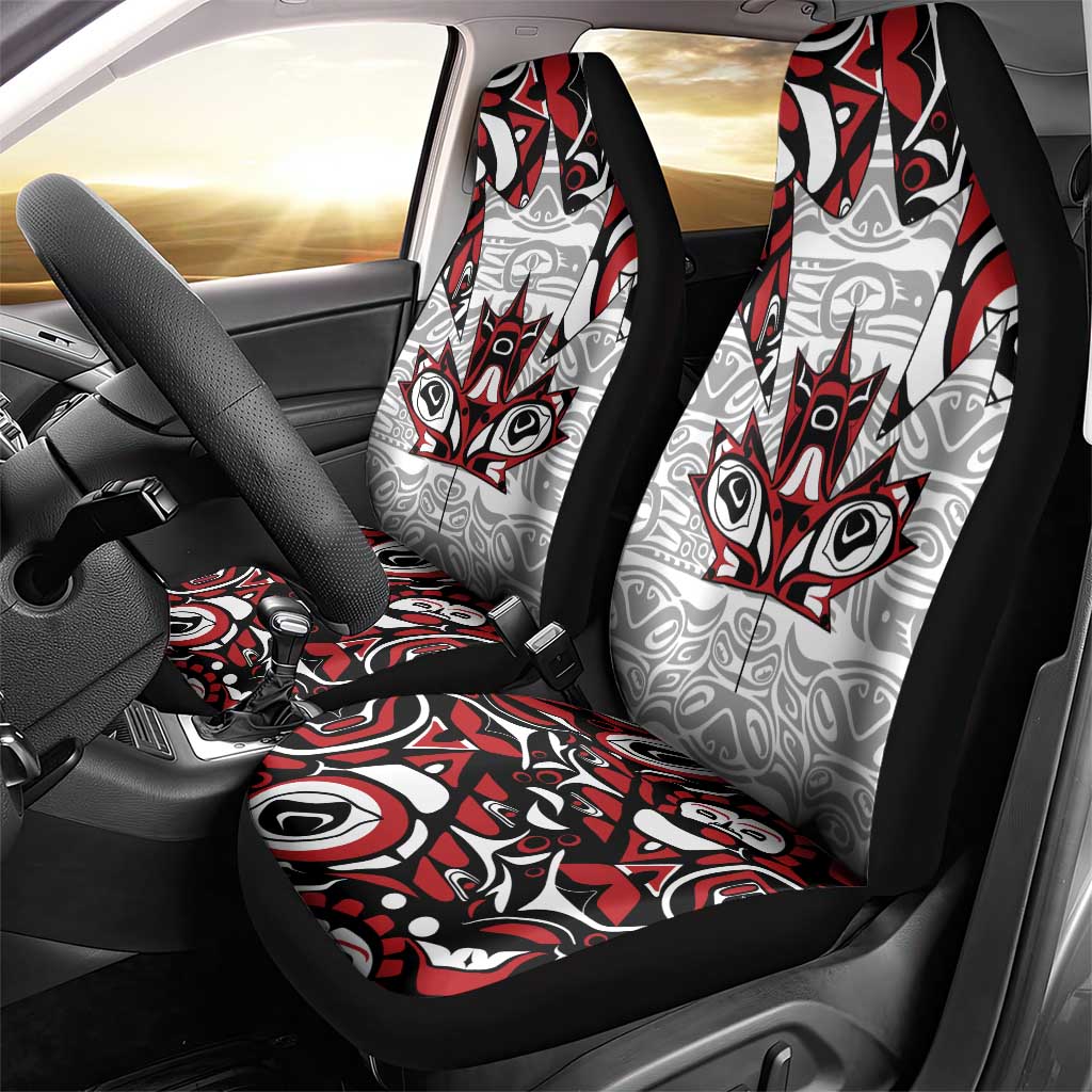 Canada Car Seat Cover Haida Art-Inspired Pattern Design