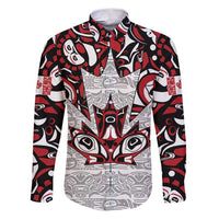 Canada Family Matching Puletasi and Hawaiian Shirt Haida Art-Inspired Pattern Design