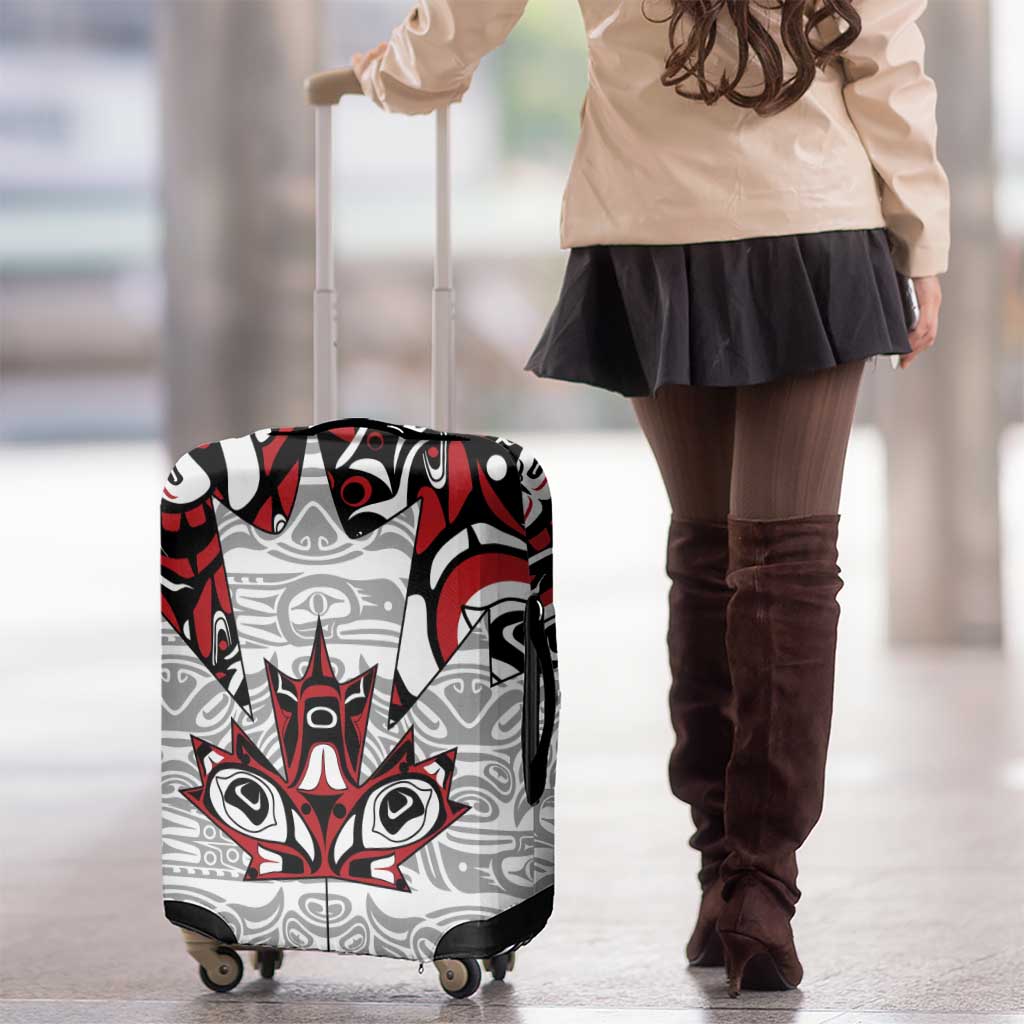 Canada Luggage Cover Haida Art-Inspired Pattern Design