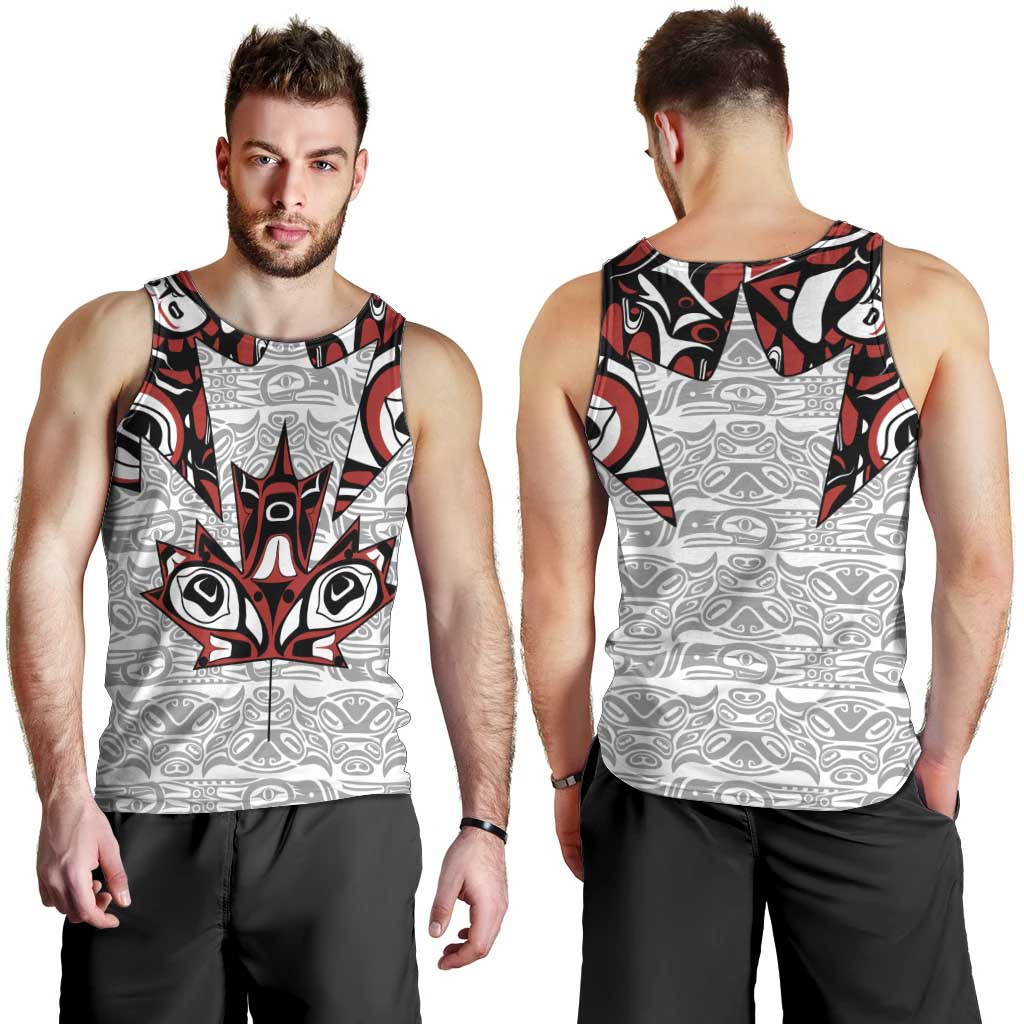 Canada Men Tank Top Haida Art-Inspired Pattern Design